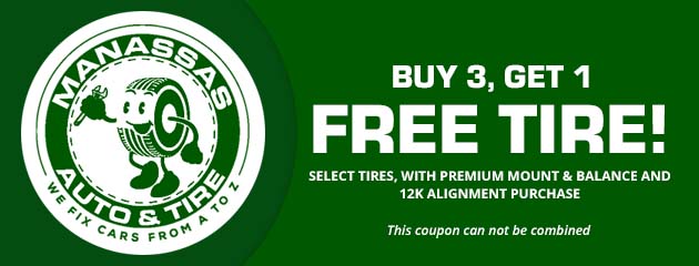 Buy 3 Get 1 Free Tire Special